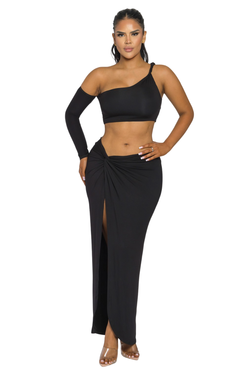 ZENA SKIRT SET - BLACK